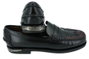 SEBAGO - MOCASSINS "DAN SCARABEO" NOIRS ET BORDEAUX