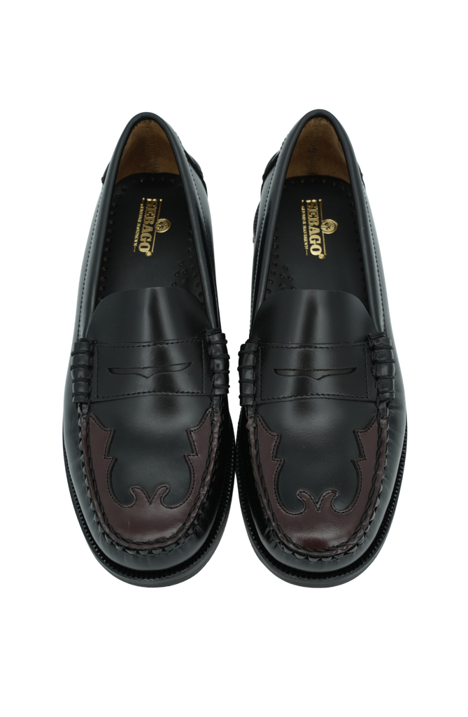 SEBAGO - MOCASSINS "DAN SCARABEO" NOIRS ET BORDEAUX