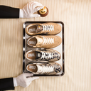 CAVAL - BASKETS "PULSE" BEIGES ET CROCOS