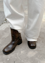 ALOHAS - BOTTINES "RAJAN VINTAGE" MARRONS