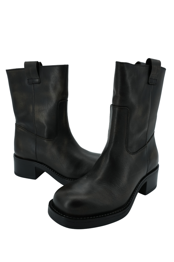 ALOHAS - BOTTINES "RAJAN VINTAGE" MARRONS