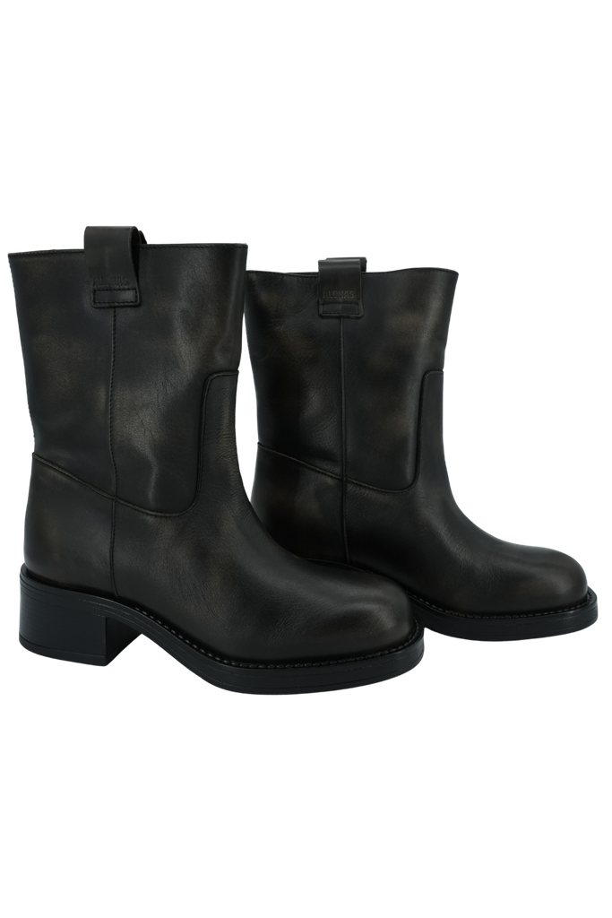 ALOHAS - BOTTINES "RAJAN VINTAGE" MARRONS