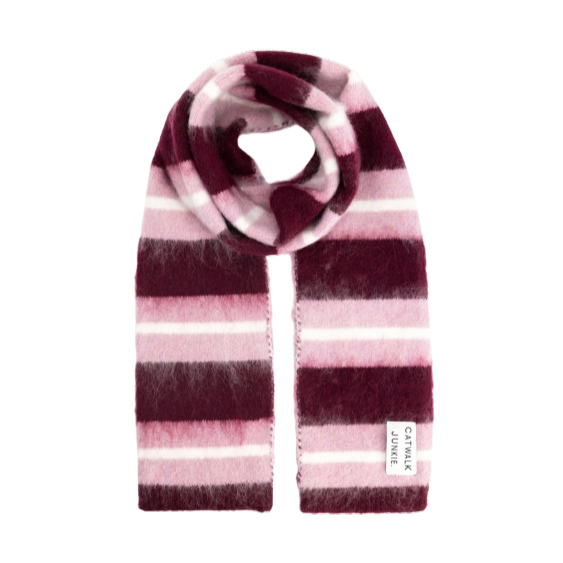 CATWALK JUNKIE - ECHARPE LIGNÉE BORDEAUX ET ROSE