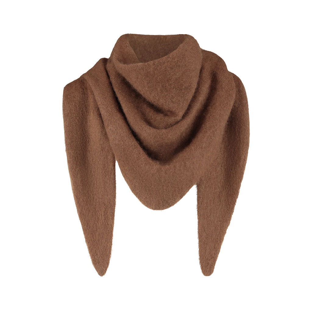 CATWALK JUNKIE - ECHARPE TRIANGLE EN MERINO COGNAC