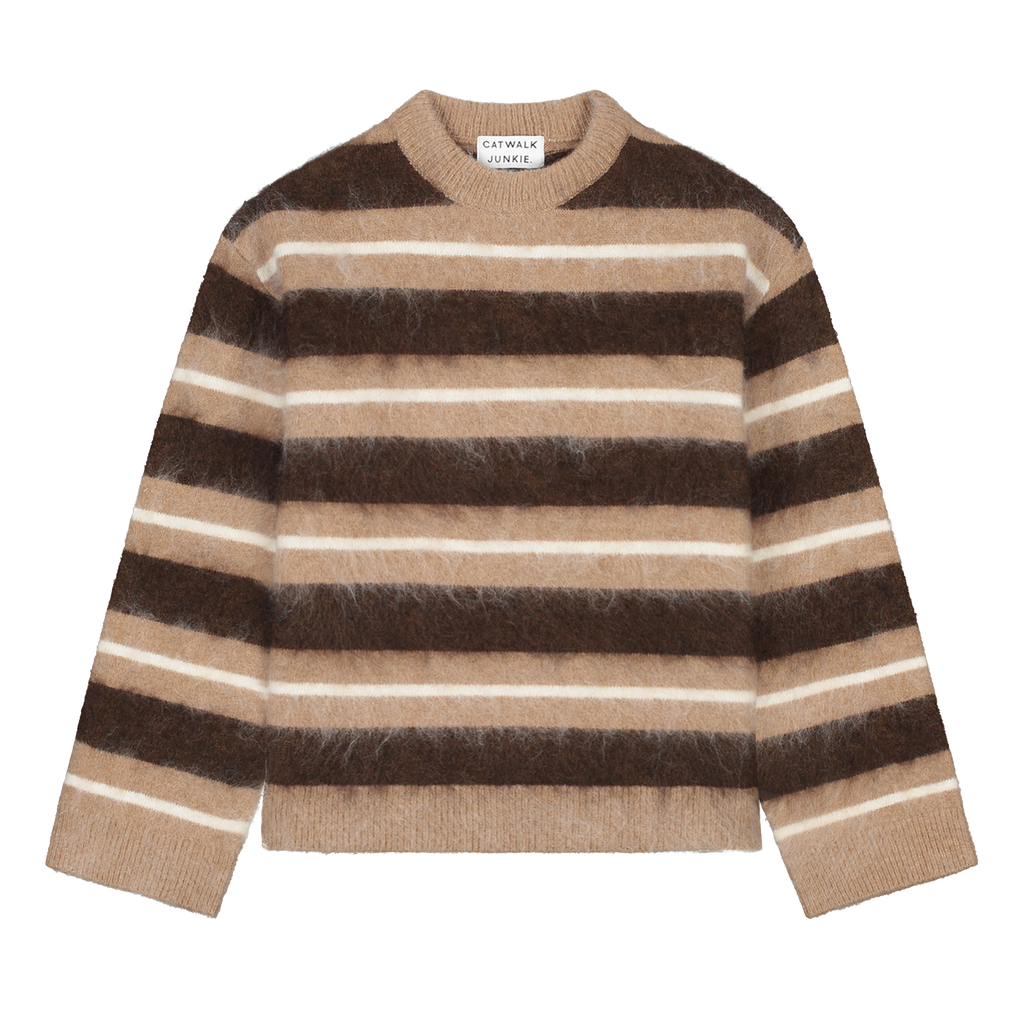 CATWALK JUNKIE - PULLOVER LIGNÉ BEIGE ET BRUN