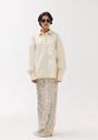 HARPER AND YVE - JUPE LONGUE "LENY" À SEQUINS BEIGE