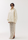 HARPER AND YVE - JUPE LONGUE "LENY" À SEQUINS BEIGE