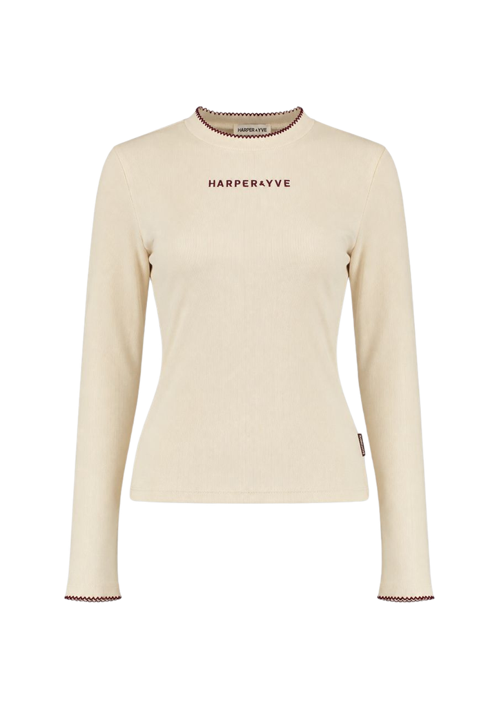 HARPER AND YVE - T-SHIRT LONGUES MANCHES "CAMMY" BEIGE