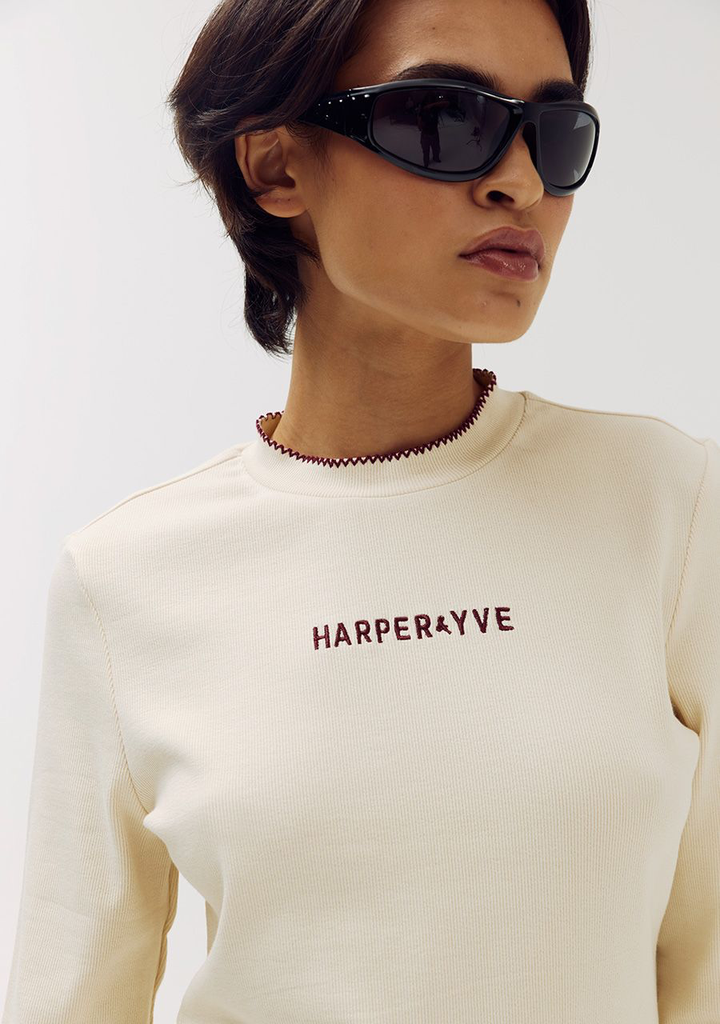 HARPER AND YVE - T-SHIRT LONGUES MANCHES "CAMMY" BEIGE