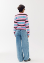 HARPER AND YVE - T-SHIRT LONGUES MANCHES "TAMMY" LIGNÉ ROSE/BLEU/BRUN