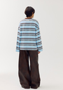 HARPER AND YVE - T-SHIRT LONGUES MANCHES "TOMMY" LIGNÉ BLEU ET BRUN