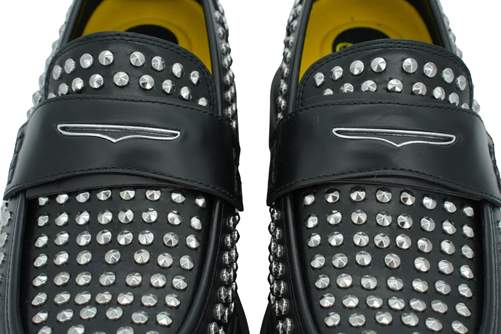 BUFFALO - LOAFER PIN BLACK/SILVER