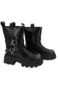 BUFFALO - BOOTS "MAVE BIKER BELT" NOIRES