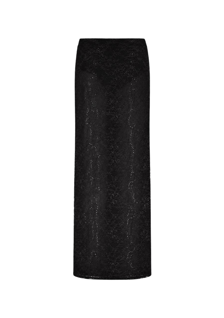 HARPER AND YVE - JUPE LONGUE "LENY" À SEQUINS NOIRE