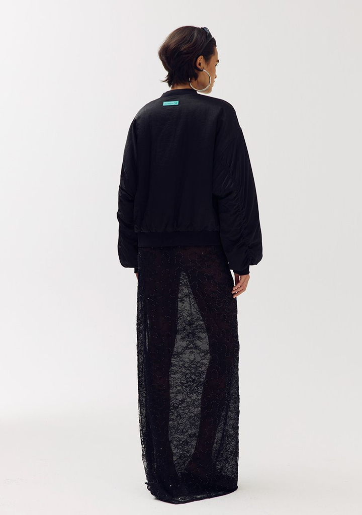 HARPER AND YVE - JUPE LONGUE "LENY" À SEQUINS NOIRE