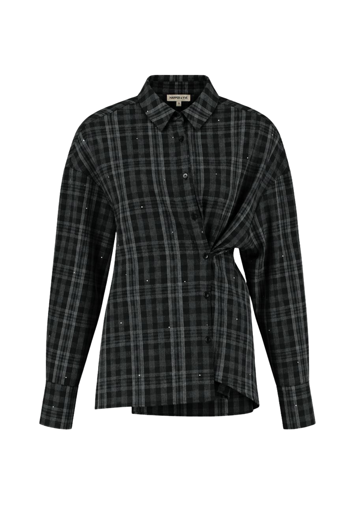HARPER AND YVE - CHEMISE "KIM" À CARREAUX GRISE