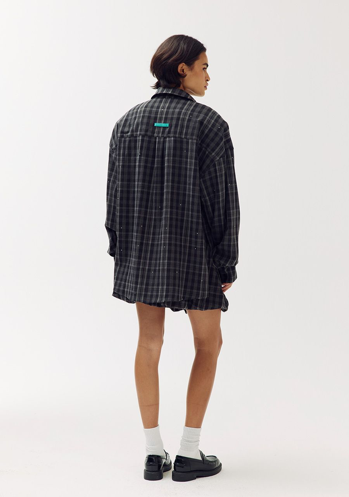 HARPER AND YVE - CHEMISE "KIM" À CARREAUX GRISE