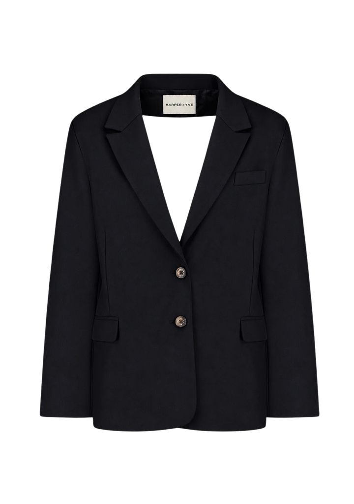 HARPER AND YVE - BLAZER DOS NU "LUNA" NOIR