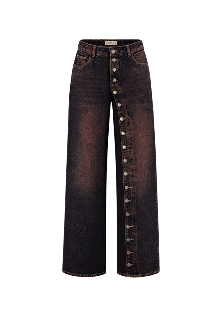 HARPER AND YVE - JEANS "ISE" BRUN DÉLAVÉ