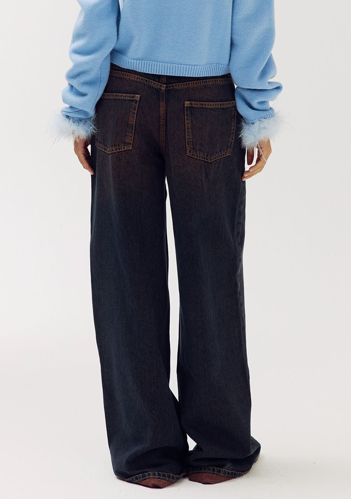 HARPER AND YVE - JEANS "ISE" BRUN DÉLAVÉ