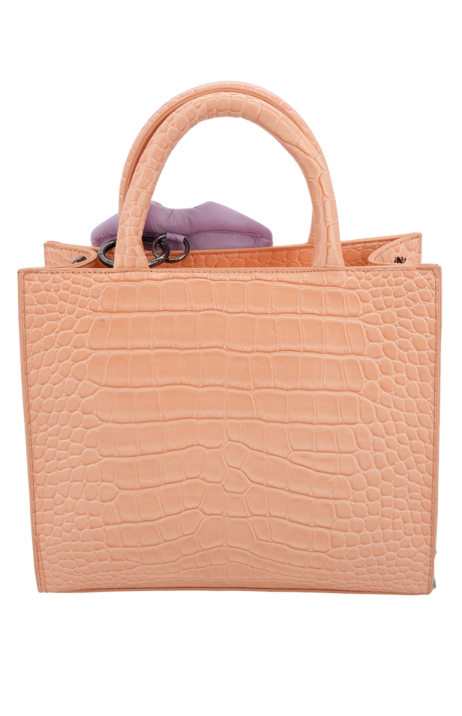BUFFALO - BIG BOXY CROCO ORANGE TAN