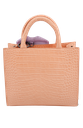 BUFFALO - BIG BOXY CROCO ORANGE TAN