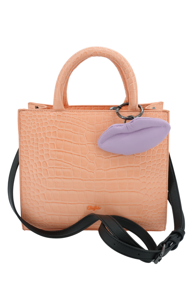 BUFFALO - BIG BOXY CROCO ORANGE TAN