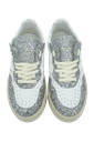 FOURLINE - SNEAKER BASKET BASSA GLITTER SILVER/WHITE
