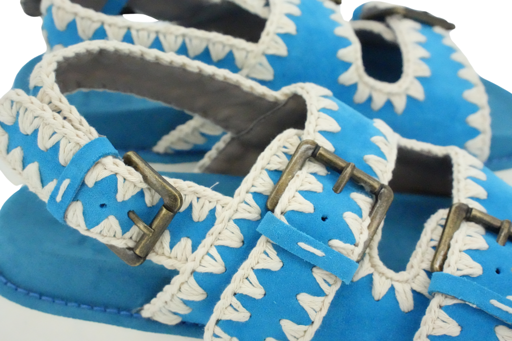 MOU - SANDALES BLEUES TURQUOISE
