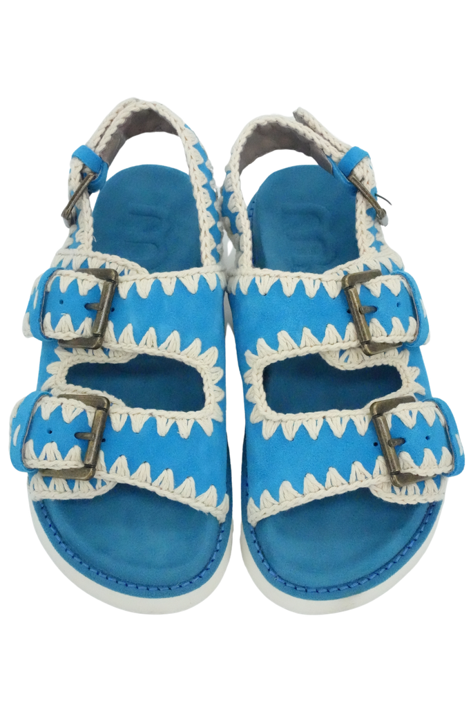 MOU - SANDALES BLEUES TURQUOISE
