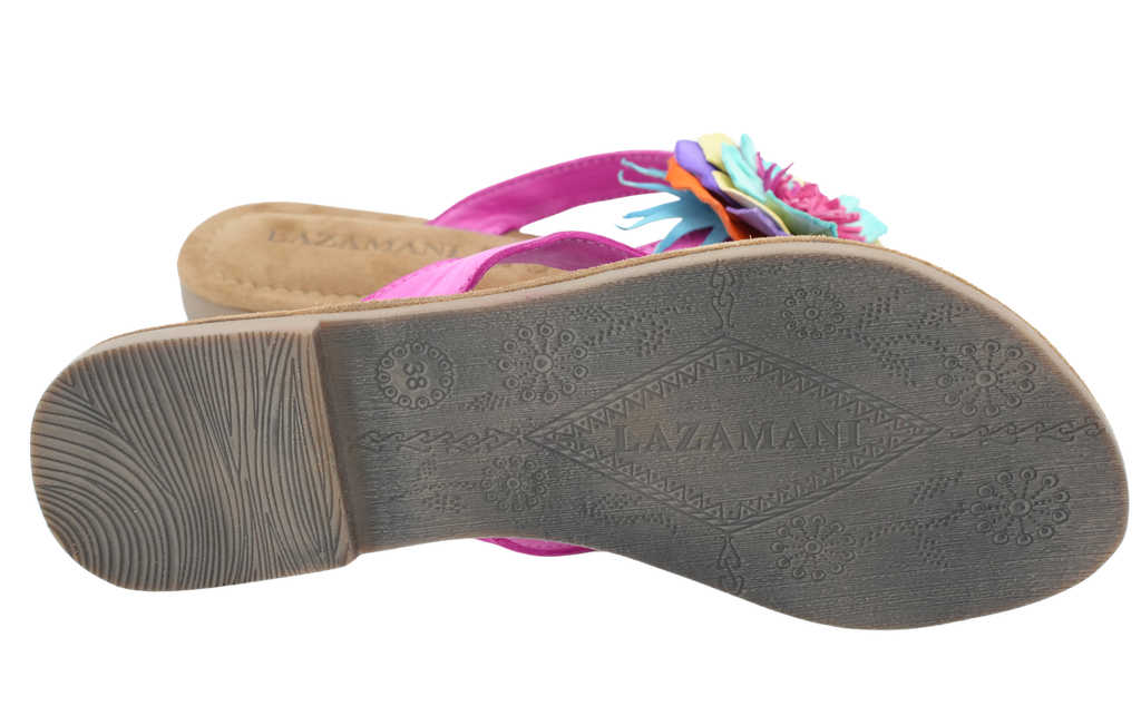LAZAMANI - SLIPPERS MULTI FLOWERS