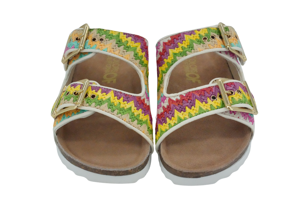 COLORS OF CALIFORNIA - SANDALES RAFFIA COLOREES