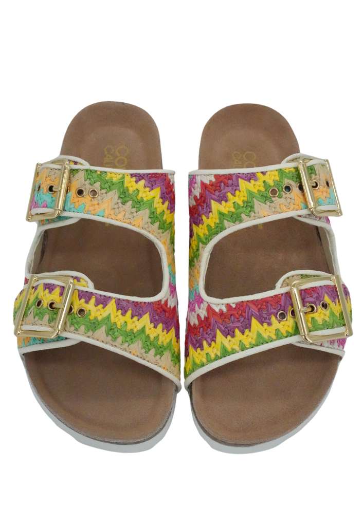 COLORS OF CALIFORNIA - SANDALES RAFFIA COLOREES