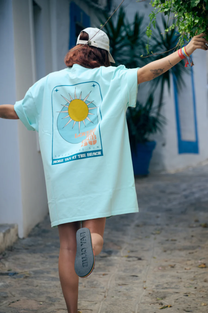 LOVERS BAY CLUB - TSHIRT ROBE AQUA
