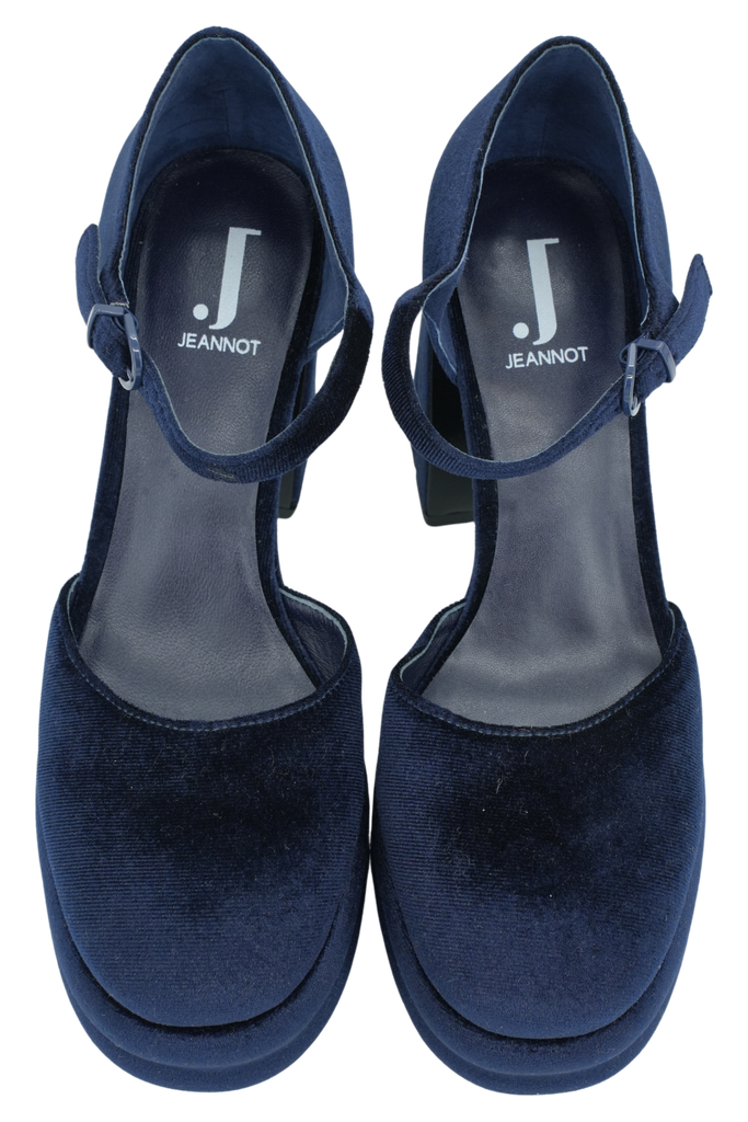 JEANNOT - ESCARPINS PLATEAU BUBBLE BLEUS