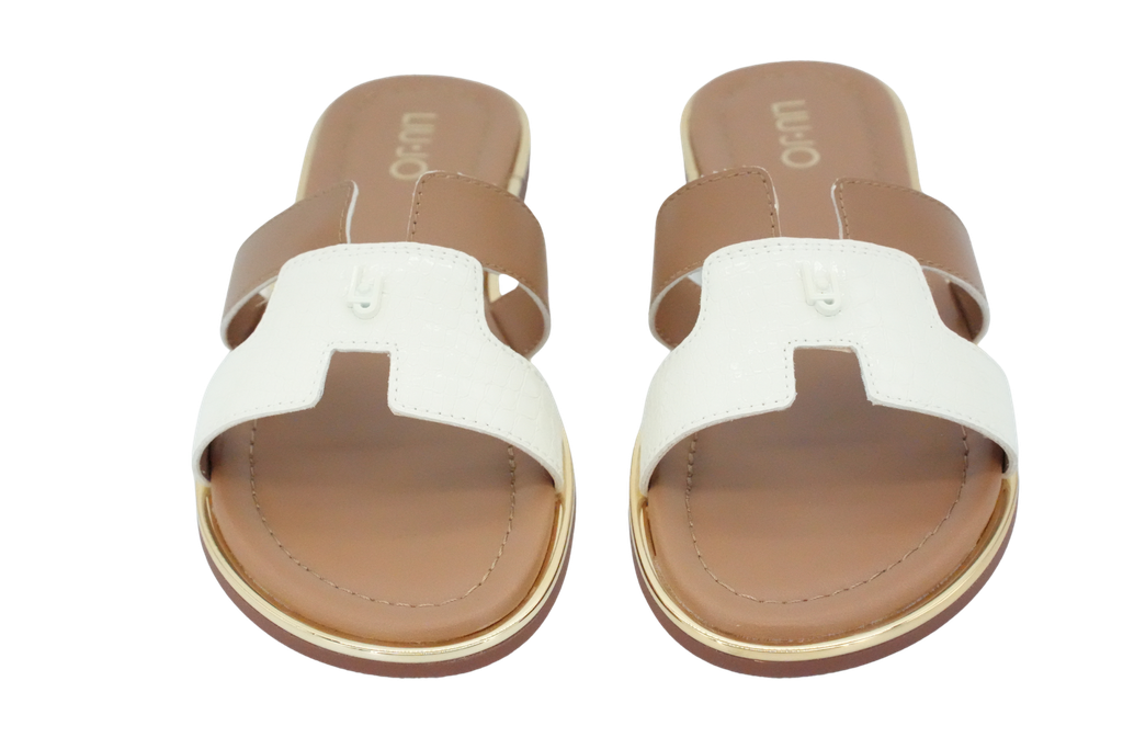 LUI JO - SANDALES "SALLY 716" BEIGES ET COGNACS