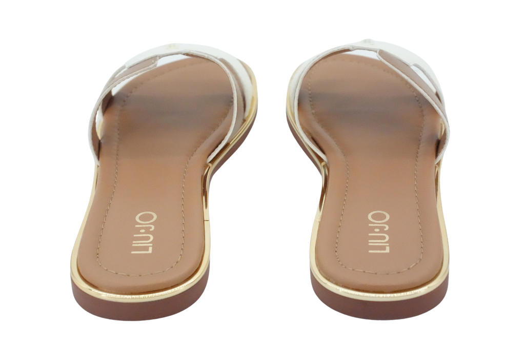 LUI JO - SANDALES "SALLY 716" BEIGES ET COGNACS