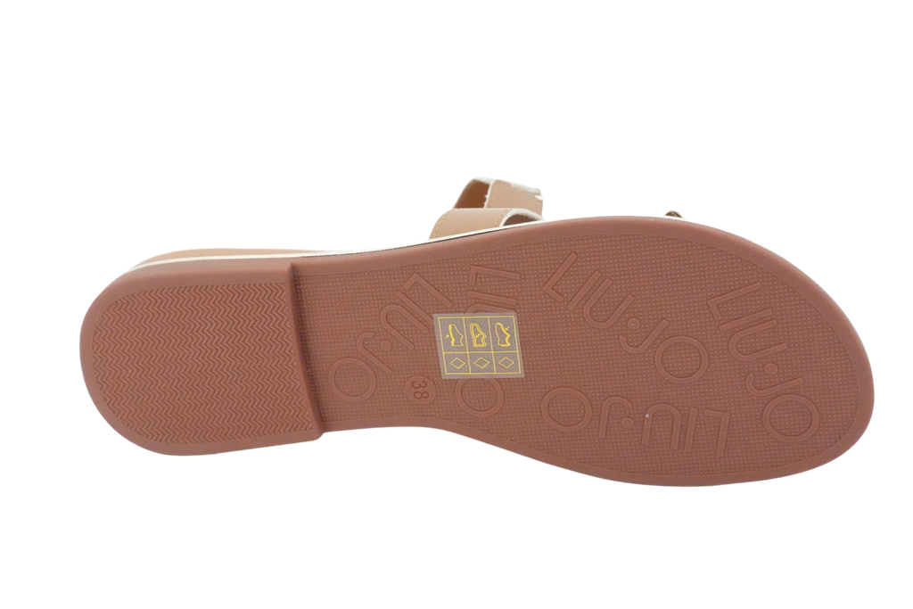 LUI JO - SANDALES "SALLY 716" BEIGES ET COGNACS
