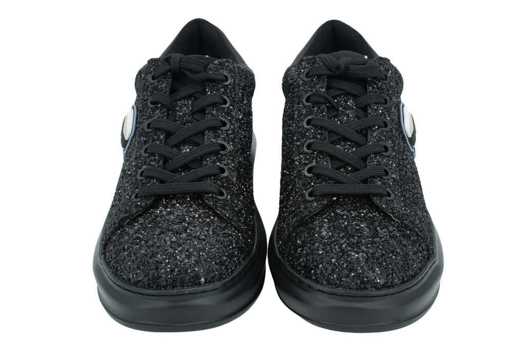 KARL LAGERFELD - BASKETS "KAPRI" NOIRES PAILLETTES