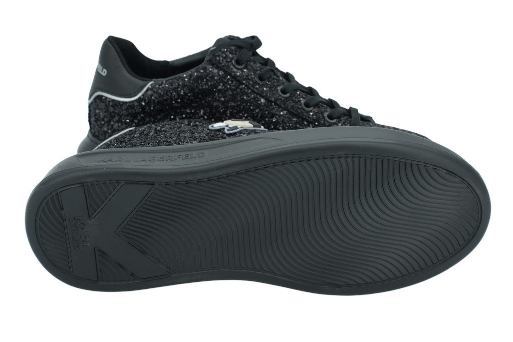 KARL LAGERFELD - BASKETS "KAPRI" NOIRES PAILLETTES