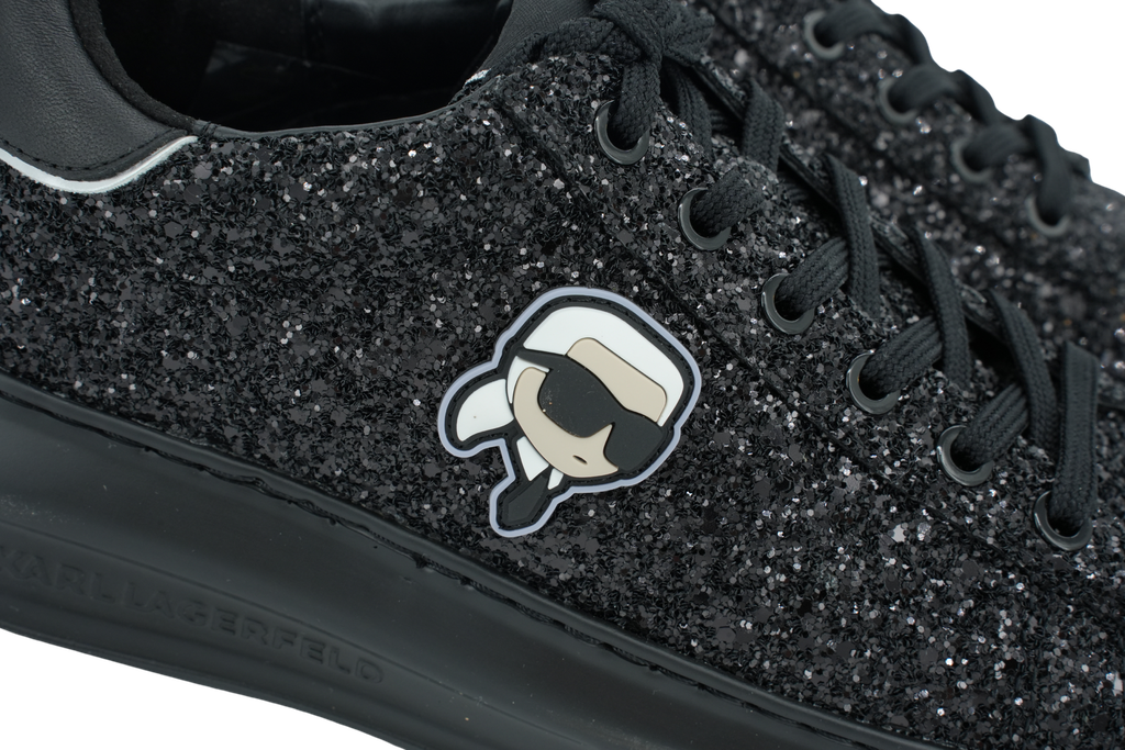 KARL LAGERFELD - BASKETS "KAPRI" NOIRES PAILLETTES