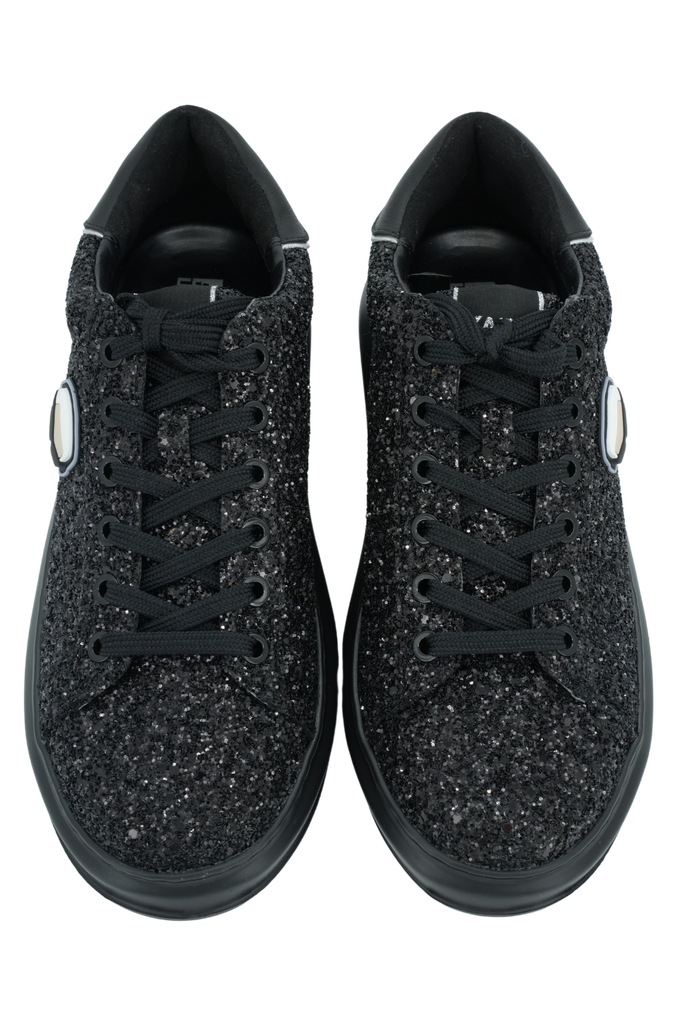 KARL LAGERFELD - BASKETS "KAPRI" NOIRES PAILLETTES
