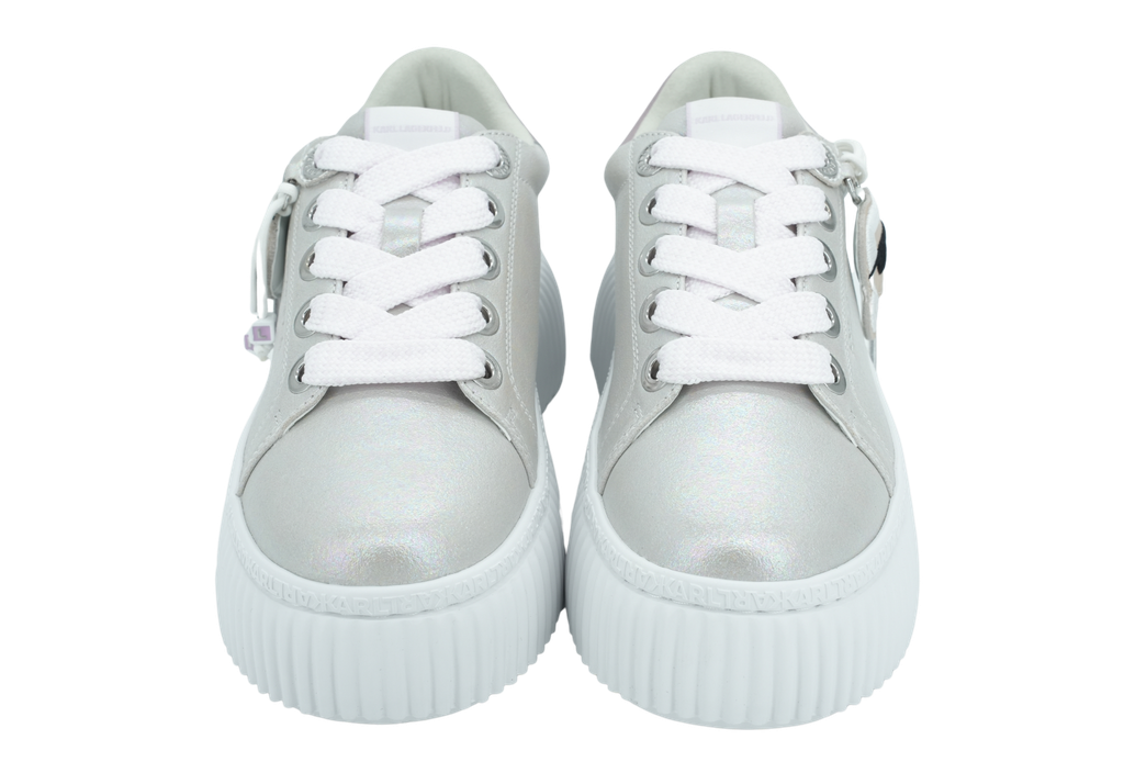 KARL LAGERFELD - BASKETS "KREEPER LO" ARGENTÉES/LILAS