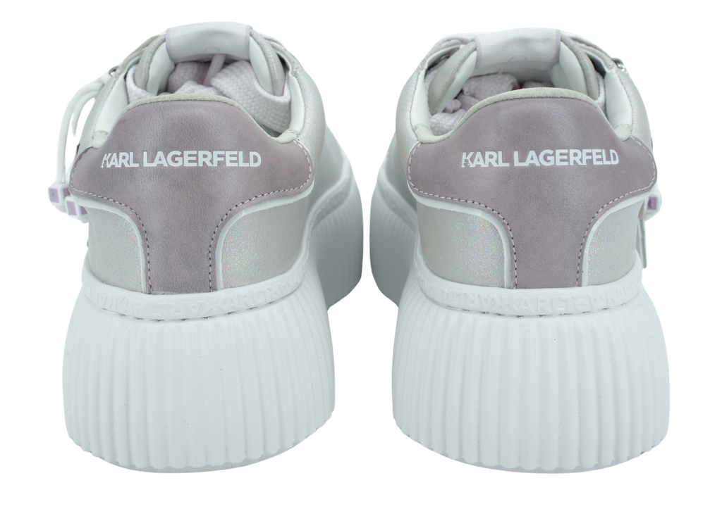KARL LAGERFELD - BASKETS "KREEPER LO" ARGENTÉES/LILAS