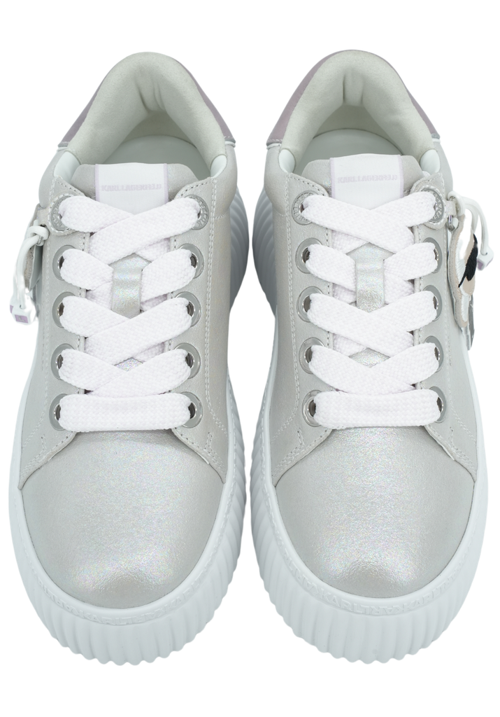 KARL LAGERFELD - BASKETS "KREEPER LO" ARGENTÉES/LILAS