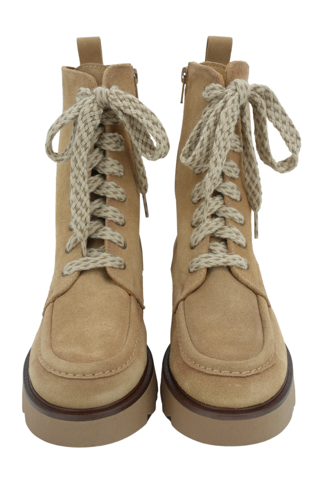 CTWLK - BOTTINES BEIGE À LACETS