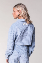 COLOURFULREBEL - BLOUSE COURTE VELOUR CÔTELé BLEU DOUX
