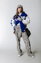 COLOURFULREBEL - PANTALON "RUS CHECK" - MARRON CLAIR