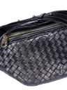 CRAIE STUDIO - SAC CEINTURE EN CUIR TRESSÉ NOIR