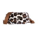 CRAIE STUDIO - POCHETTE "NUAGE" EN CUIR - LAINE LÉOPARD